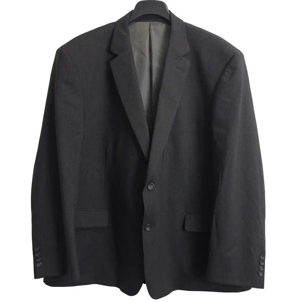 Jean Paul Germain Mens 52R Charcoal Gray 2 Button Blazer Suit Jacket Sport Coat